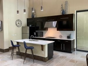 Apartments in NW San Antonio, TX - Clubhouse Kitchen with Counter Seating & Coffe Bar